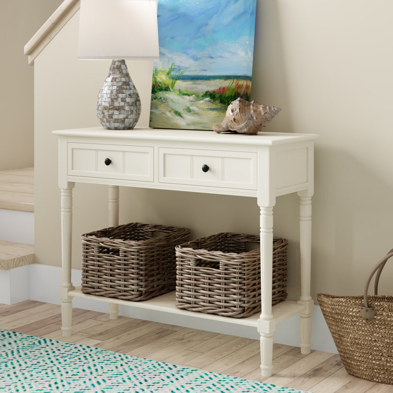 Beachcrest Home Regan 35.8" Solid Wood Console Table & Reviews Wayfair
